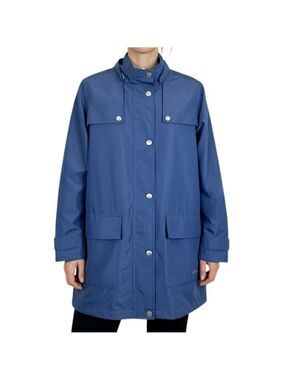 ETAGE Denmark blue boxy wind resistant waterproof lightweight rain jacket S